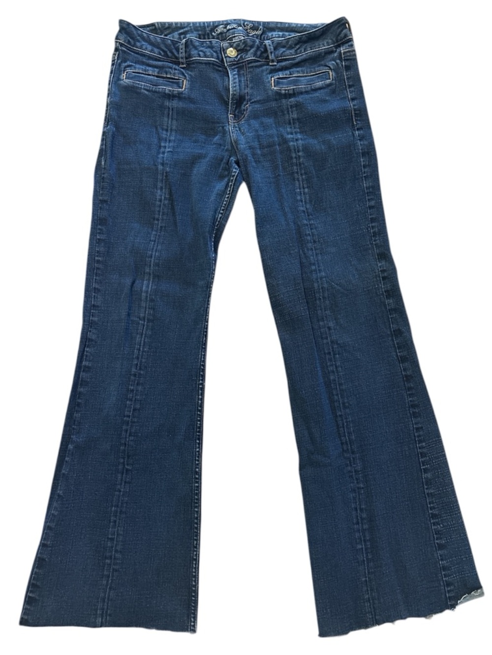 American Eagle Outfitters Dark Blue Flare Stretch Jeans